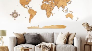 Drewniane mapy świata