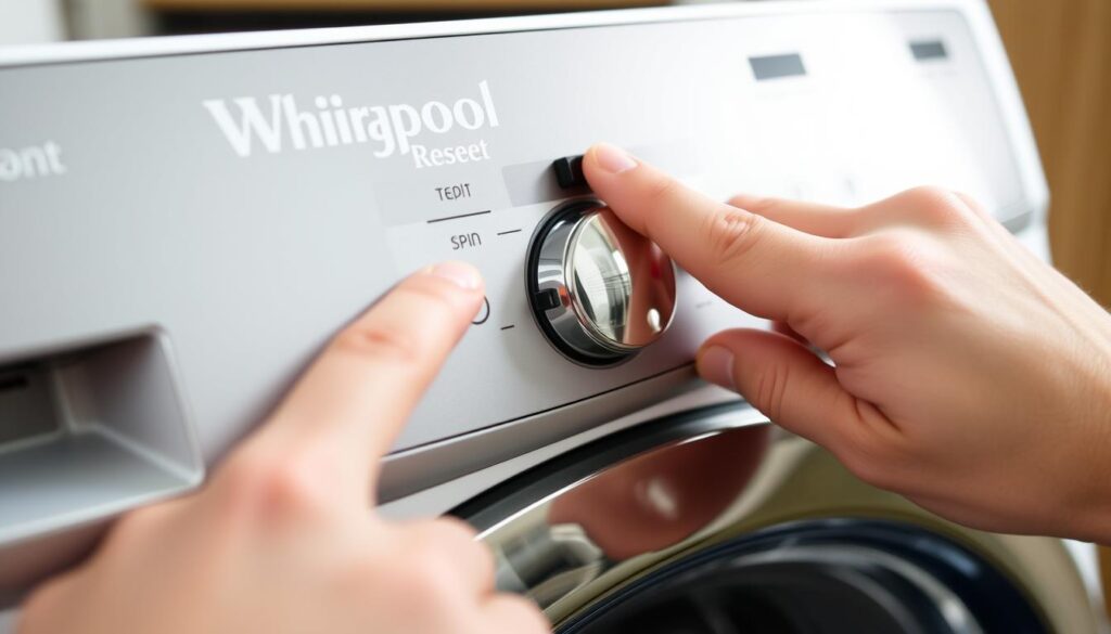 Kombinacja przycisków do resetowania pralki Whirlpool