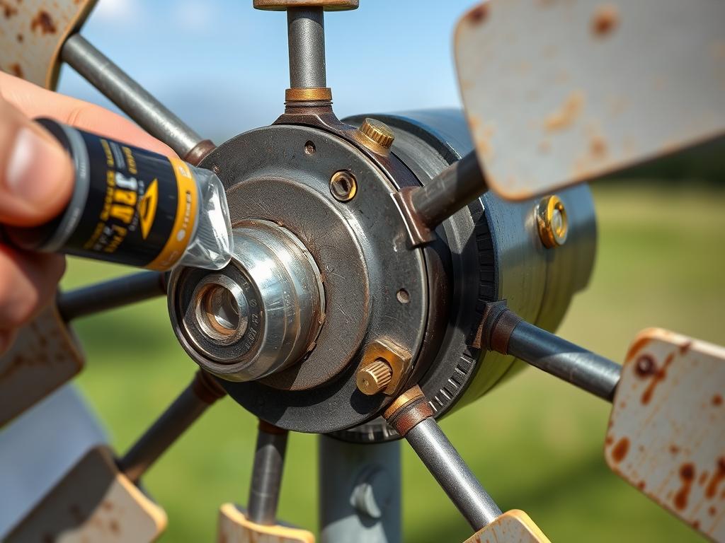 Konserwacja łożysk i elementów ruchomych wiatraka ogrodowego