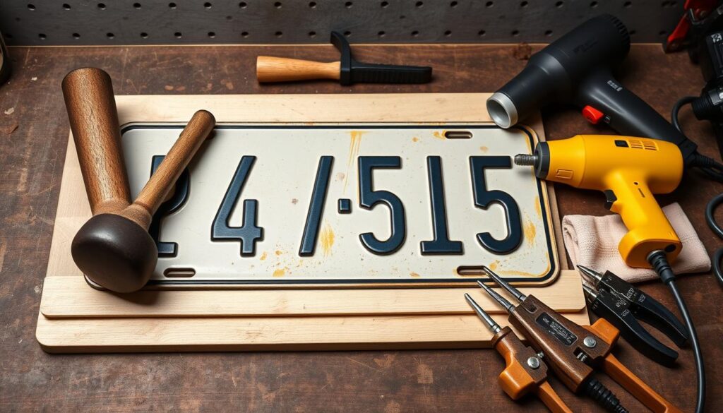 Narzędzia do prostowania tablicy rejestracyjnej Narzędzia do prostowania tablicy rejestracyjnej