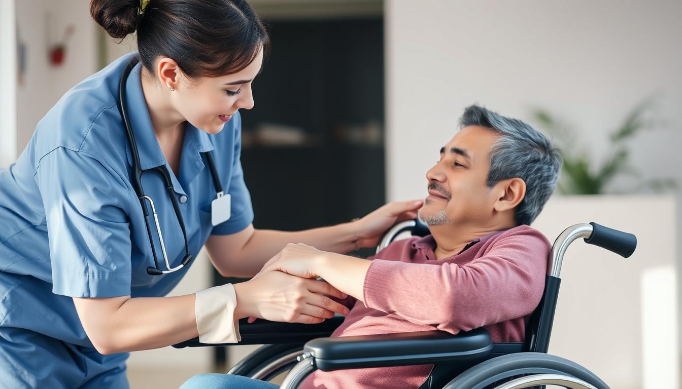 Opiekun pomagający osobie niepełnosprawnej - jak zostać opiekunem osoby niepełnosprawnej