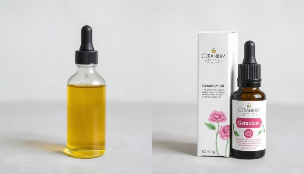 Porównanie domowego i komercyjnego olejku z geranium