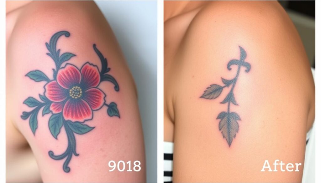 Porównanie tatuaży z odpowiednią i nieodpowiednią pielęgnacją po latach Porównanie tatuaży z odpowiednią i nieodpowiednią pielęgnacją po latach