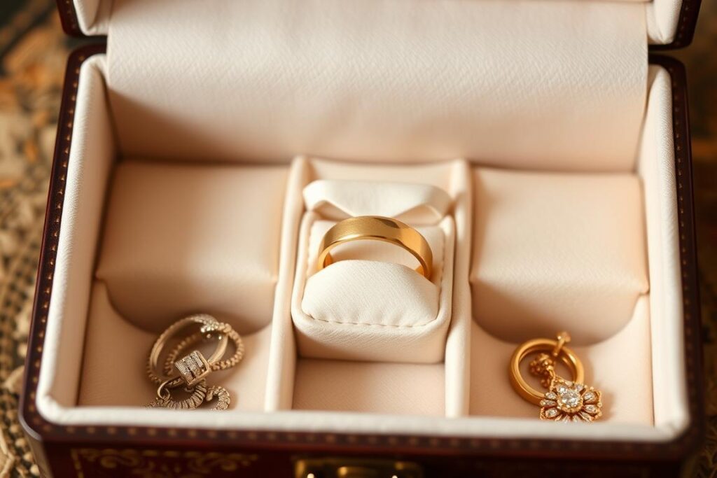 Prawidłowe przechowywanie obrączki w jubilerskim etui, zapobieganie powstawaniu rys