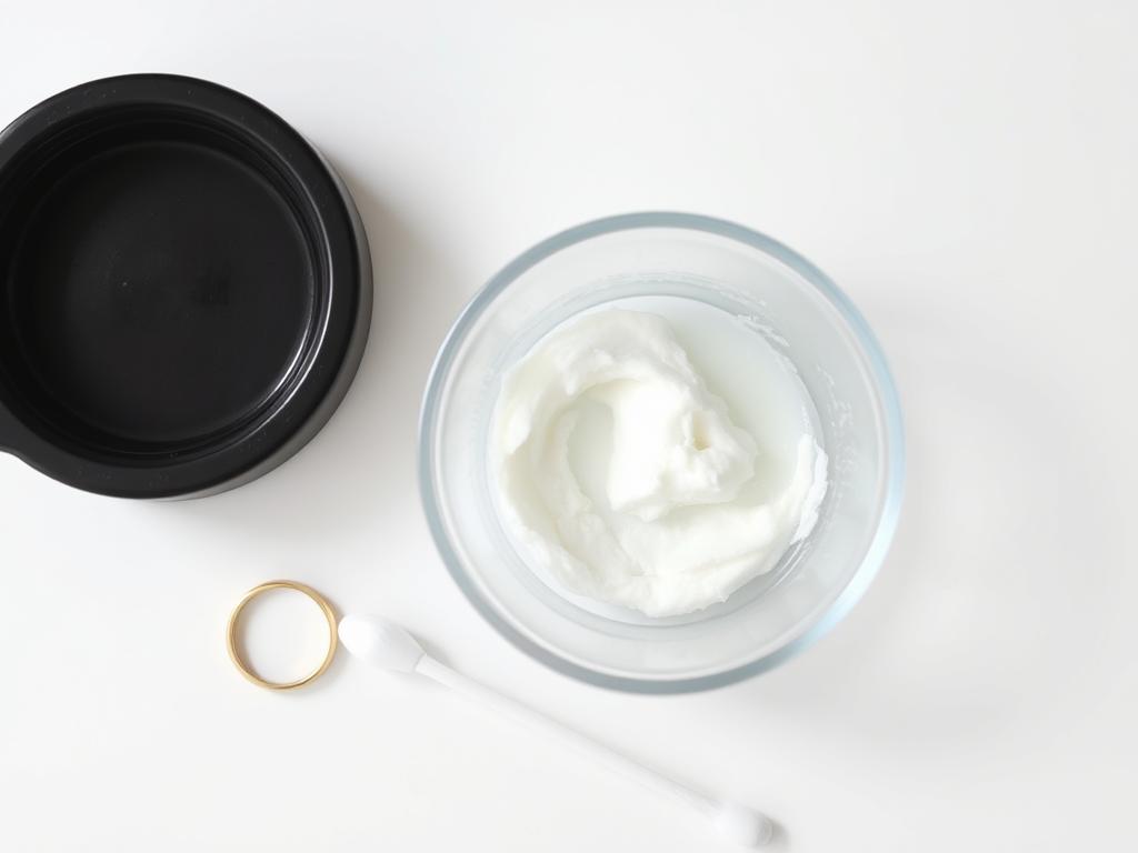 Przygotowanie pasty z sody oczyszczonej do usunięcia rys z obrączki