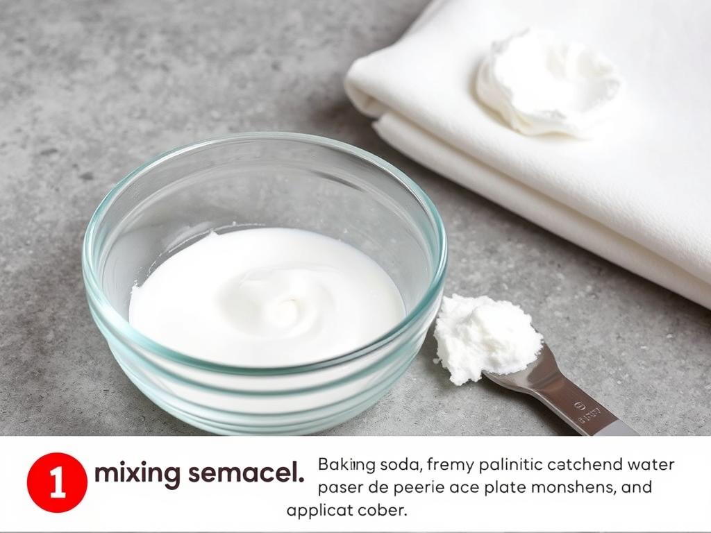 Przygotowanie pasty z sody oczyszczonej do usuwania rys