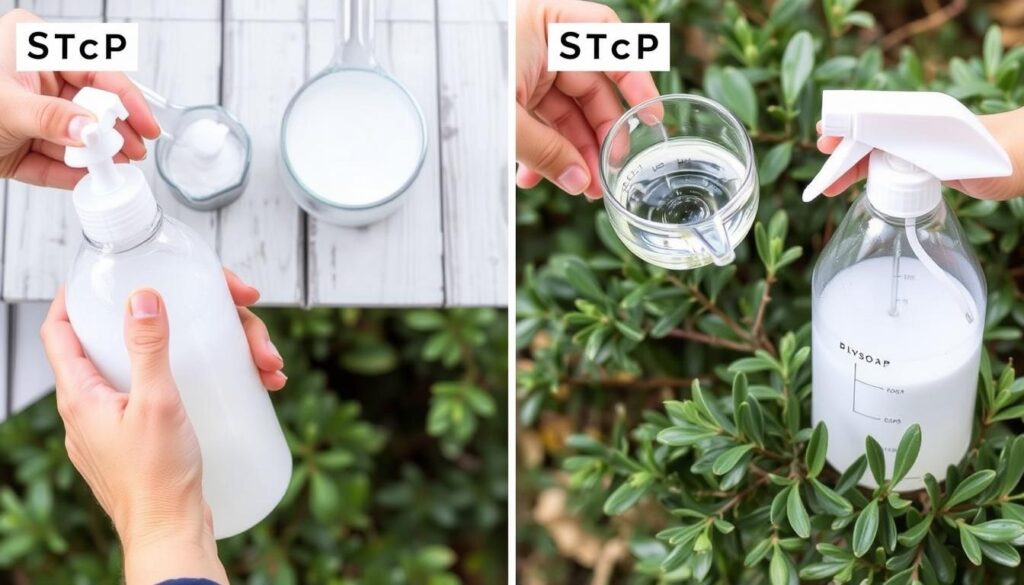 Przygotowanie roztworu płynu do naczyń do zwalczania ćmy bukszpanowej Przygotowanie roztworu płynu do naczyń do zwalczania ćmy bukszpanowej