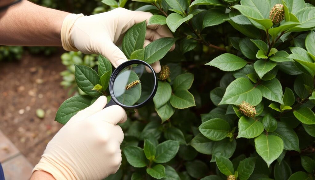 Regularna kontrola bukszpanów pod kątem obecności ćmy bukszpanowej Regularna kontrola bukszpanów pod kątem obecności ćmy bukszpanowej