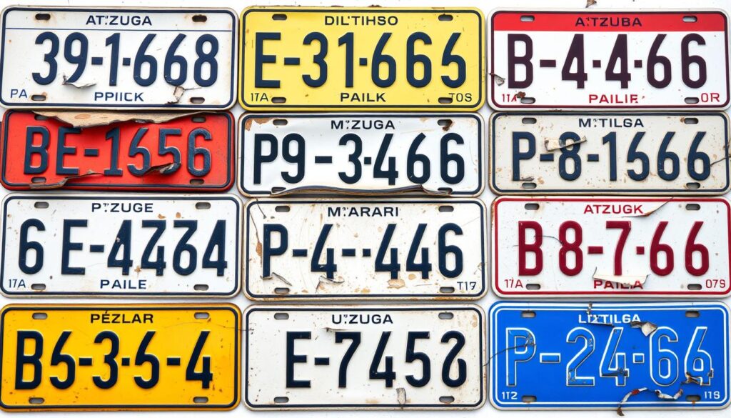 Różne rodzaje uszkodzeń tablic rejestracyjnych Różne rodzaje uszkodzeń tablic rejestracyjnych