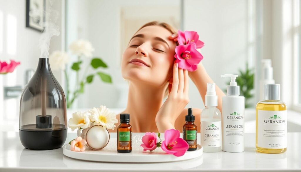 Różne zastosowania olejku z geranium w pielęgnacji i aromaterapii