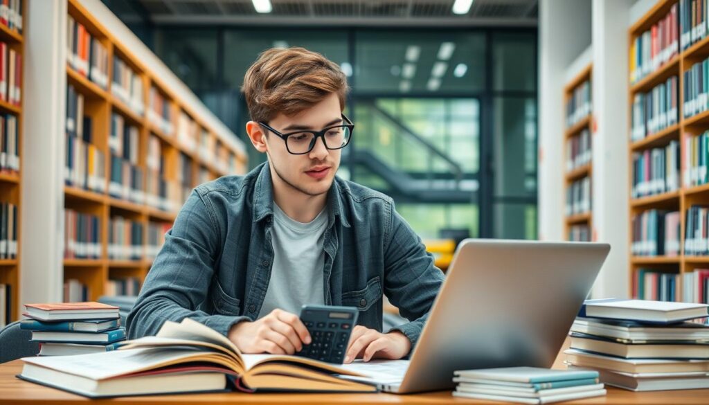 Student studiujący materiały związane z audytem - jak zostać audytorem Student studiujący materiały związane z audytem - jak zostać audytorem