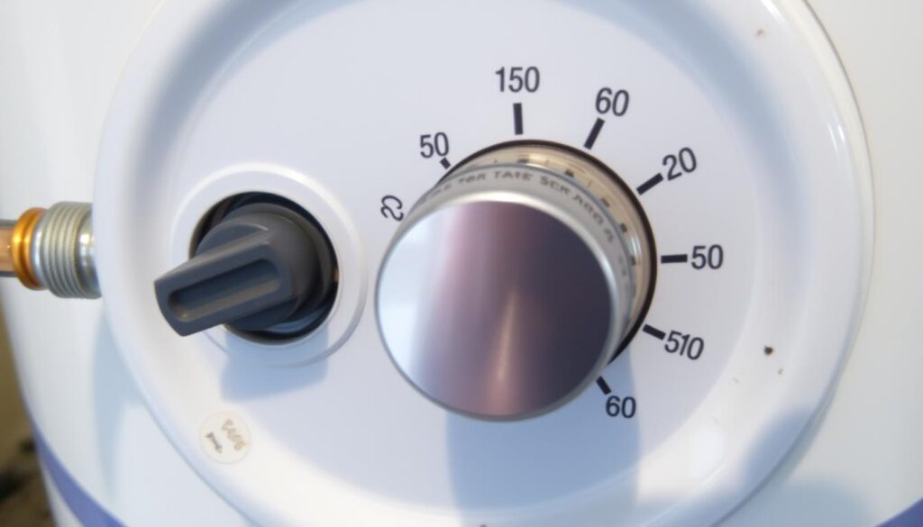 Termostat bojlera z widocznymi elementami regulacyjnymi