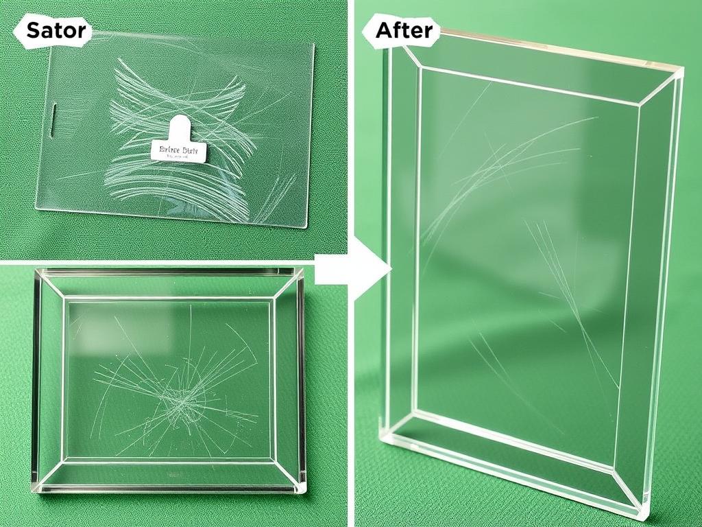 Usuwanie rys z przezroczystego plastiku